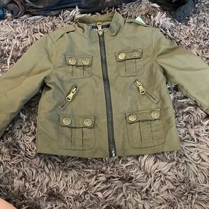Urban Republic size 18 months.  Army green with zippers and buttons boys jacket.